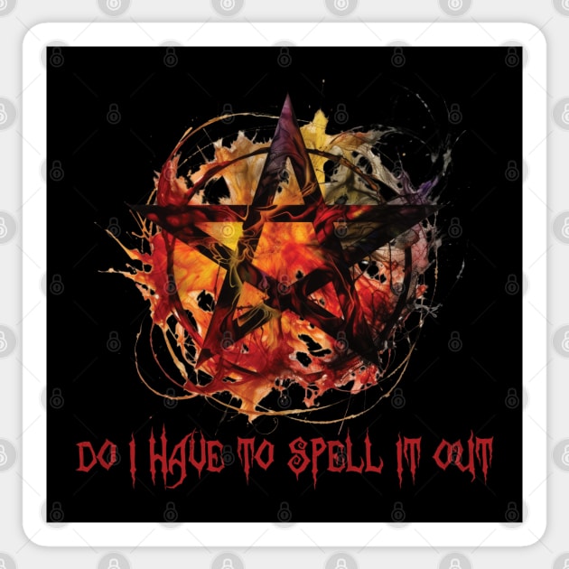 A Wiccan pentagram. Do I have to spell it out. Sticker by DEGryps